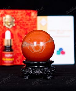 Quả Cầu Ngọc Bích Đỏ 5A 0,35kg 011-0485A-0,35