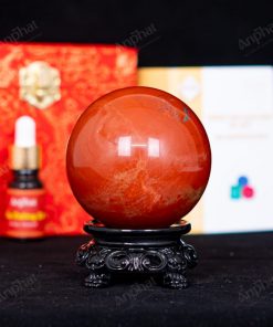 Quả Cầu Ngọc Bích Đỏ 5A 0,68kg 011-0485A-0,68