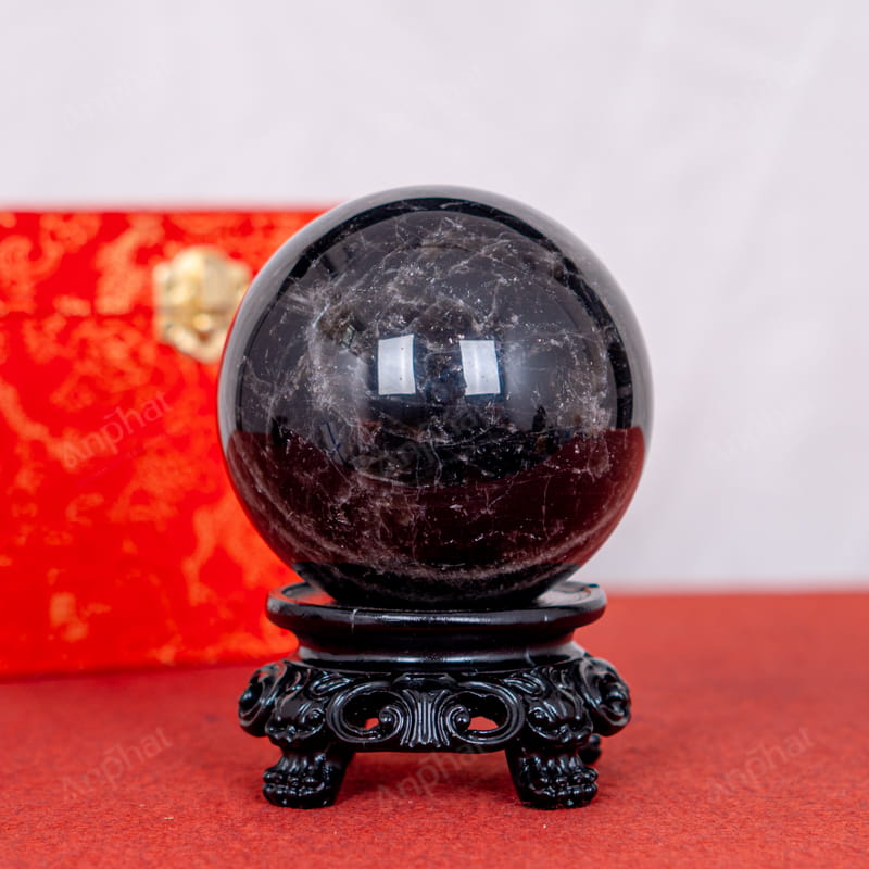 Quả Cầu Thạch Anh Đen 3A 1,3kg 011-0753A-1,3