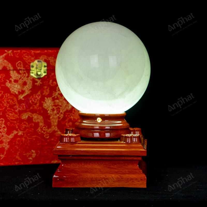 Quả Cầu Thạch Anh Trắng Dừa 1A 3,52kg 011-0881A-3,52